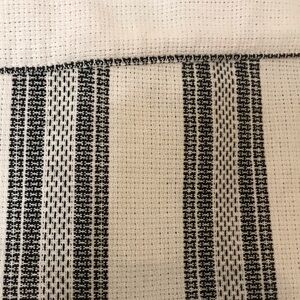 Dark Gray  and Cream Striped Woven Textured Shirt